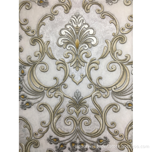 Damacus Deep Emboss Wallpaper for Home decor Wallcovering